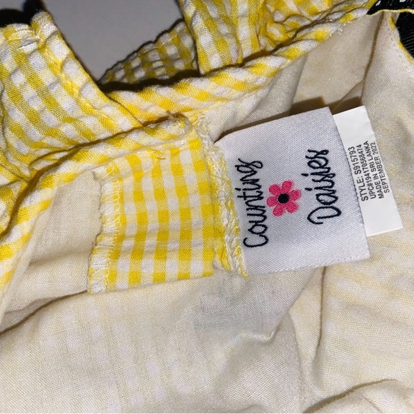 Yellow and Black Kids Dress with Bee Pattern - Picture 4 of 4